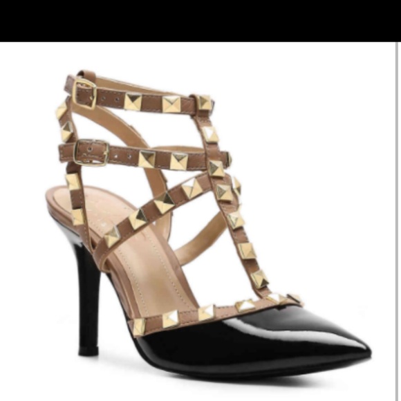 BCBGeneration Shoes - BCBG inspired Studded Patten Leather Heels- sz 8